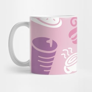 Pink Cafe Vibe Coffee Dessert Sweets Pattern Mug